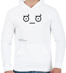printfashion Dissaprove - Férfi kapucnis pulóver - Fehér (2025411)