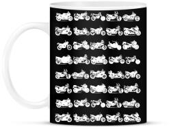 printfashion motorok sötét pólóra - Bögre - Fekete (2921101)