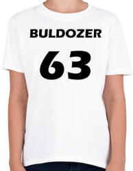 printfashion BULDOZER 63 Fekete - Gyerek póló - Fehér (15821273)