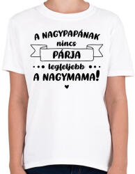 printfashion A nagypapának nincs párja - Fekete - Gyerek póló - Fehér (7061578)