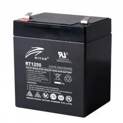 Ritar Оловна батерия RITAR, (RT1250) AGM, 12V, 5Ah, 90/ 70/ 10 1mm, Терминал 1 (RITAR-RT1250-1) - hits