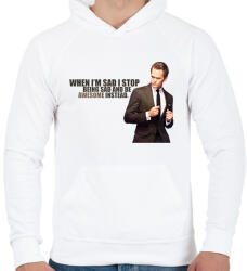 printfashion Így jártam anyátokkal - Férfi kapucnis pulóver - Fehér (2783909)