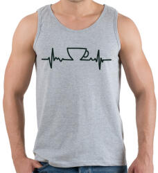 printfashion COFFEE FOR LIFE - Férfi atléta - Sport szürke (386562)