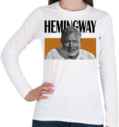 printfashion Hemingway - Önarckép - Női hosszú ujjú póló - Fehér (7119531)