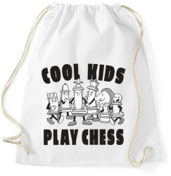 printfashion Cool kids play chess - sakk - Sportzsák, Tornazsák - Fehér (4755580)