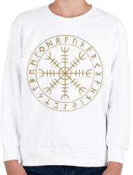 printfashion Futhark & Aegishjalmur - Gyerek pulóver - Fehér (799566)