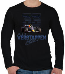 printfashion Max Verstappen - Férfi hosszú ujjú póló - Fekete (11968701)