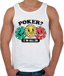 printfashion Póker - All in - Férfi atléta - Fehér (16615902)