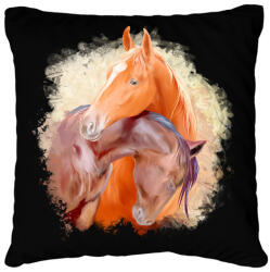 printfashion horse - Párnahuzat, Díszpárnahuzat - Fekete (7646661)