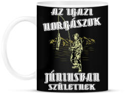 printfashion Júniusi horgász - Bögre - Fekete (4766440)