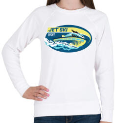 printfashion Jet-ski - Női pulóver - Fehér (1084745)