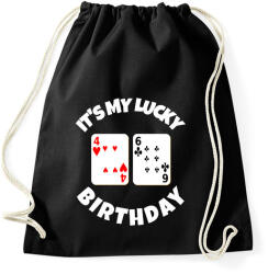 printfashion 46 POKER SZÜLINAP - Sportzsák, Tornazsák - Fekete (9835107)