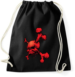 printfashion piros koponya - Sportzsák, Tornazsák - Fekete (4725794)