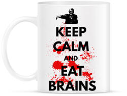 printfashion KEEP CALM AND EAT BRAINS - Bögre - Fehér (1865953)