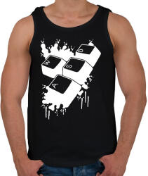 printfashion Wasd - Férfi atléta - Fekete (2069420)