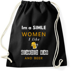 printfashion im a simple women - Sportzsák, Tornazsák - Fekete (1703292)