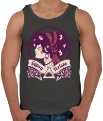 printfashion Cigány jósnő - Férfi atléta - Sötétszürke (178996)