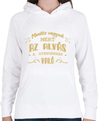 printfashion Az alvás a gyengéknek való - Mentős - Női kapucnis pulóver - Fehér (7221382)