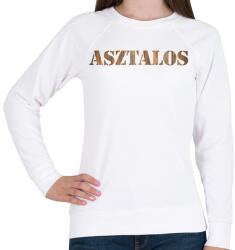 printfashion Asztalos - Fa mintás - Női pulóver - Fehér (6560881)