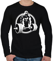printfashion Gorilla gym - Férfi hosszú ujjú póló - Fekete (1928068)