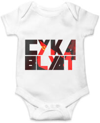 printfashion Cyka Blyat - Baba Body - Fehér (1532214)