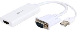 j5create Аудио видео адаптер j5create JDA214, VGA/USB мъжко - HDMI женско, Бял (J5-JDA214) - hits