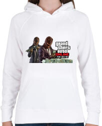 printfashion GTA Online heists - Női kapucnis pulóver - Fehér (2052053)