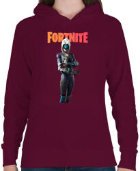 printfashion Focus Fortnite - Női kapucnis pulóver - Bordó (2431955)