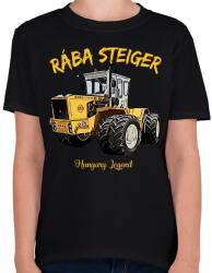 printfashion Rába steiger - Gyerek póló - Fekete (5549593)