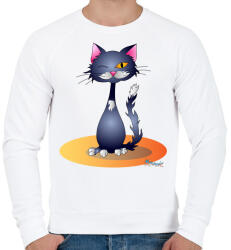 printfashion Kacsintcic - Férfi pulóver - Fehér (454164)