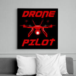 printfashion DRONE PILOT - Vászonkép - Fekete (16385796)