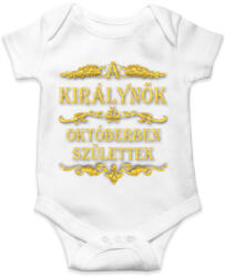 printfashion A királynők októberben születtek - Baba Body - Fehér (1926894)