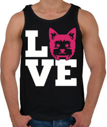 printfashion Yorkie LOVE - Férfi atléta - Fekete (2581781)
