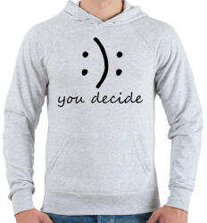 printfashion Döntés - Férfi kapucnis pulóver - Sport szürke (266858)