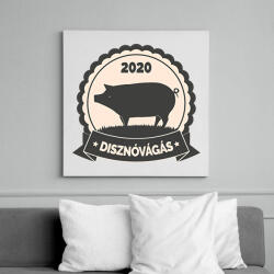 printfashion Disznóvágás - Vászonkép - Fehér (6629821)