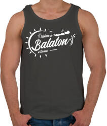 printfashion Nekem a Balaton a Riviera - Férfi atléta - Sötétszürke (2773981)