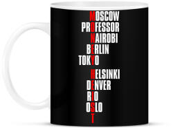 printfashion Bella Ciao - Nagy Pénzrablás - Money Heist - Casa de Papel - Bögre - Fekete (5730872)