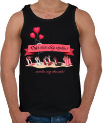 printfashion Már van elég cipőm! - . . . mondta: soha, senki! - Férfi atléta - Fekete (12065459)