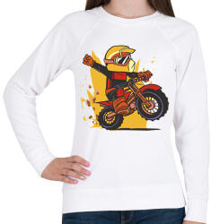 printfashion Motorozás - Női pulóver - Fehér (15683490)