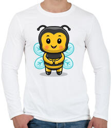 printfashion Méhecske 3 - Férfi hosszú ujjú póló - Fehér (7586239)