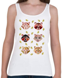 printfashion Vízfesték mosómedvék - Női atléta - Fehér (5433051)