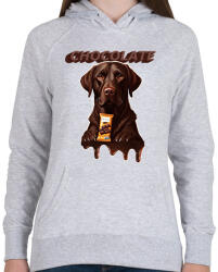 printfashion Csoki labrador - Női kapucnis pulóver - Sport szürke (15330910)