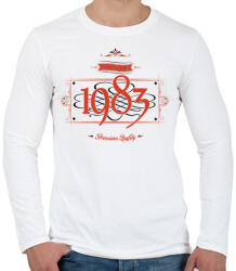 printfashion since-1983-red-black - Férfi hosszú ujjú póló - Fehér (530579)