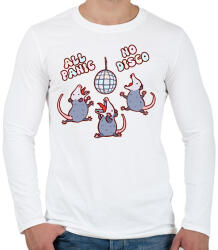 printfashion All panic - oposszum - Férfi hosszú ujjú póló - Fehér (16020605)