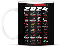 printfashion Formula 1 - 2024 versenynaptár - Bögre - Fekete (14432415)