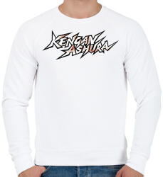 printfashion kengan ashura logo - Férfi pulóver - Fehér (2851201)