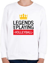 printfashion Legends are playing volleyball - Gyerek pulóver - Fehér (7160063)