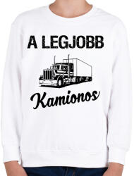 printfashion Legjobb kamionos - Gyerek pulóver - Fehér (1007333)