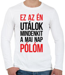 printfashion Ez az én pólóm - fekete - Férfi hosszú ujjú póló - Fehér (7043393)