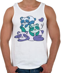 printfashion Pandák - Férfi atléta - Fehér (9443211)